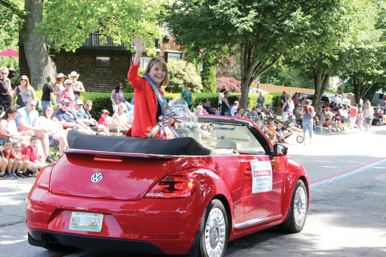 POPULAR MARSHAL: Channel 10 anchor Patrice Wood served as the parade grand marshal.